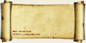 Jana Bzenić vizit kartica